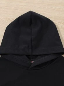 Baby Kangaroo Pocket Hoodie & Joggers - Black - View 3