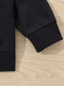 Baby Kangaroo Pocket Hoodie & Joggers - Black - View 4