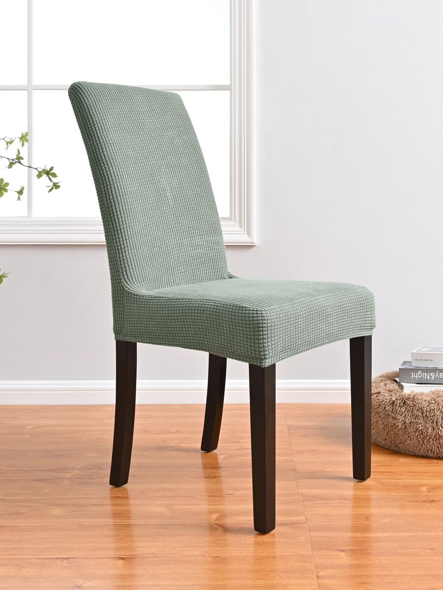 1入組提花織物椅套通用尺寸椅套餐廳座椅套家居裝飾 - 綠色 - 查看 1