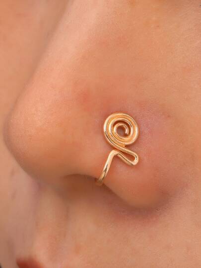 Xoắn Ốc Trang Trí Mũi Vòng Đeo Tay Unisex Thời Trang Punk Body Trang Sức Khuyên