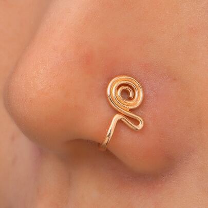 Xoắn Ốc Trang Trí Mũi Vòng Đeo Tay Unisex Thời Trang Punk Body Trang Sức Khuyên