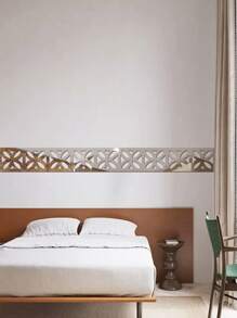 10pcs Mirror Surface Tile Beauty Seam Sticker - Silver - View 5