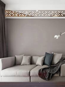 10pcs Mirror Surface Tile Beauty Seam Sticker - Silver - View 4