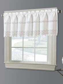 Plain Lace Single Panel Window Valance - White - View 2