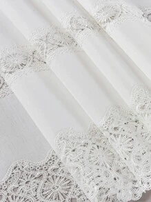 Plain Lace Single Panel Window Valance - White - View 3