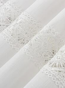 Plain Lace Single Panel Window Valance - White - View 5