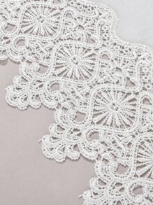 Plain Lace Single Panel Window Valance - White - View 6