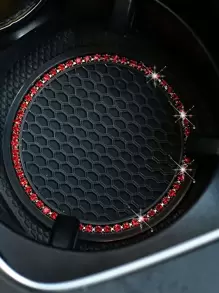 1 pieza Posavasos de coche con diseño de diamante de imitación - Multicolor - Ver 1