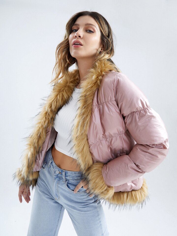 shein ファージャケット　ファーアウター ファーアウターでギャルコーデ！SHEINでGETした最新秋冬アイテム