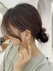 DAZY 極簡風格圓耳環 - 銀色 - 查看 1