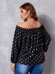 SHEIN Clasi Áo sơ mi Plus Size Tất cả trên in Giải trí - Nhiều màu - Xem 2
