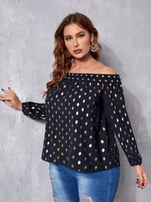 SHEIN Clasi Áo sơ mi Plus Size Tất cả trên in Giải trí - Nhiều màu - Xem 4