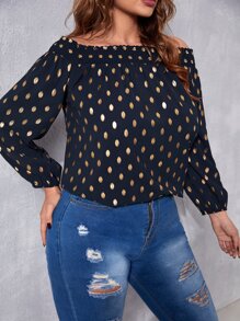 SHEIN Clasi Áo sơ mi Plus Size Tất cả trên in Giải trí - Nhiều màu - Xem 5