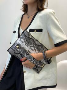 Trang trí khảm nạm Da rắn Ly hợp , Cho văn phòng , Làm việc , Làm Việc  , Commute - màu đen - Xem 2