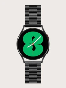 Plain Watchband Compatible With Samsung Galaxy Watch 4 - Black - View 5