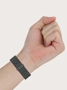 Plain Watchband Compatible With Samsung Galaxy Watch 4 - Black - View 8