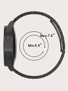 Plain Watchband Compatible With Samsung Galaxy Watch 4 - Black - View 7