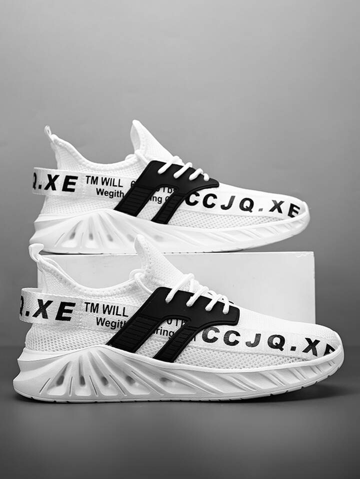 Men Letter Graphic Lace Up Front Sneakers | SHEIN USA