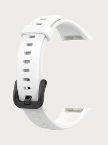 Plain Watchband Compatible With Huawei Band 6 - White - View 3