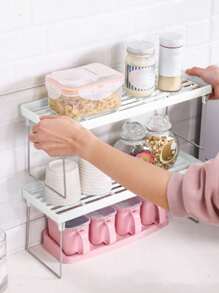 ชั้นวางของในครัว 1 ชิ้น - สีขาว - ดู 2