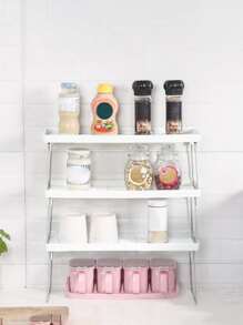 ชั้นวางของในครัว 1 ชิ้น - สีขาว - ดู 5