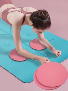 2pcs Non-slip Round Yoga Knee Pad - Pink - View 1