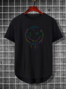 Manfinity LEGND Tops Nam Đồ họa Đường phố - màu đen - Xem 4