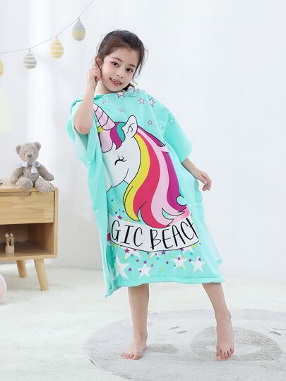 兒童獨角獸樣式浴巾