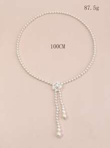 Faux Pearl Belt - White - View 5