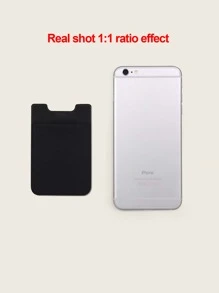 Minimalist Adhesive Card Holder Bag - Black - View 3