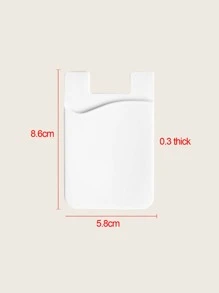 Minimalist Adhesive Card Holder Bag - White - View 4