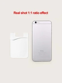 Minimalist Adhesive Card Holder Bag - White - View 5