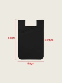 Minimalist Adhesive Card Holder Bag - Black - View 4