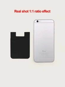 Minimalist Adhesive Card Holder Bag - Black - View 5