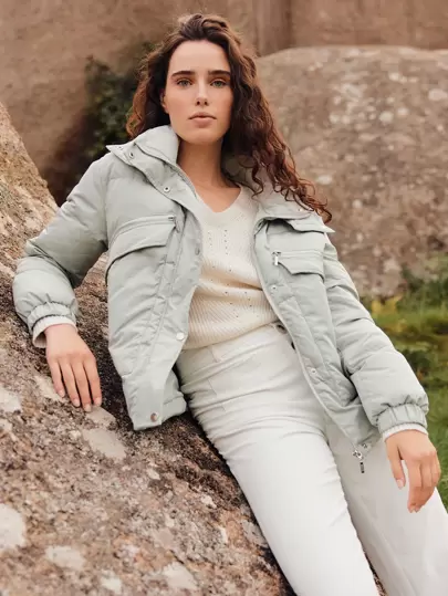 SHEIN Unity Puffer Hooded Down Coat