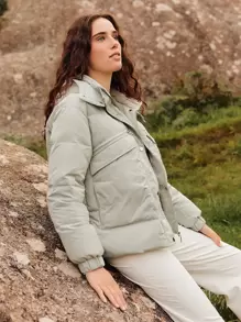 SHEIN Unity Puffer Hooded Down Coat