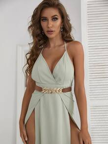 Dây đai trang trí chuỗi - màu nâu - Xem 2