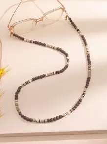Boho Color Block Beaded Glasses Chain Glasses Accessories For Women - Brown - View 1