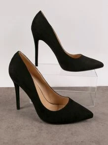 Tacones de punta cerrada vegano - Negro - Ver 2