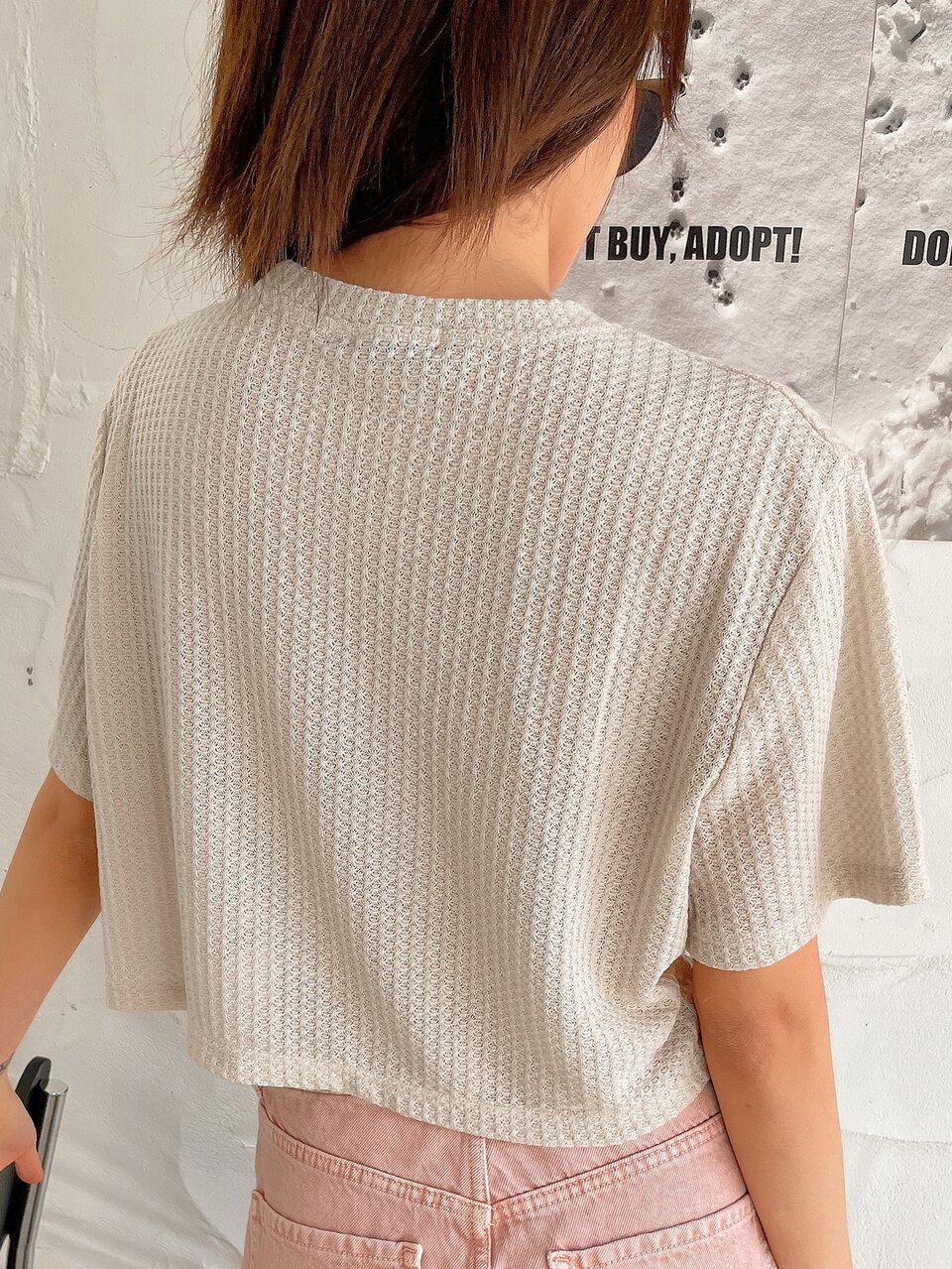 Round Neck Crop Tee