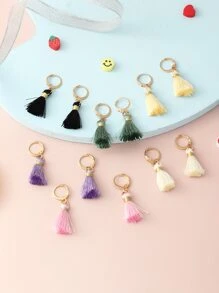 女孩6雙流蘇耳墜 - 彩色 - 查看 4