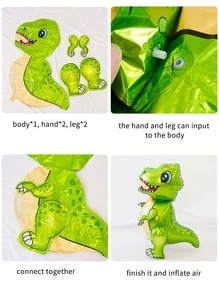 1入組3D恐龍小氣球 - 彩色 - 查看 4