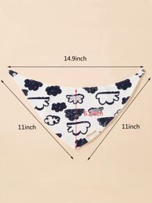 3pcs Baby Cloud Pattern Bandana Bib - Royal Blue - View 5
