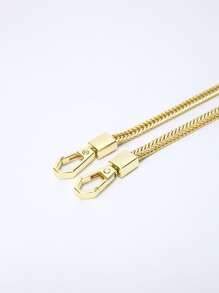 CONTAINEVERY Metal Chain Design Bag Strap Bag Accessories DIY Accessories Adjustable Replacement Shoulder Strap Stylish Durable - Gold - View 3