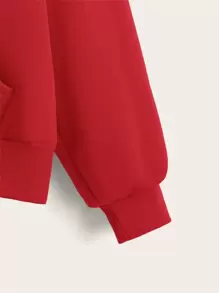 INAWLY Sudadera con capucha con cremallera, hombros caídos y cordón, forro térmico, casual de primavera/otoño para mujer, con bolsillo, cremallera, mangas largas, capucha, talla grande, regular, roja, sudadera con cremallera y hombros caídos para mujer, tops de manga larga