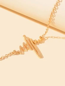 Pulsera latido de corazón con diseño - Amarillo Oro - Ver 3