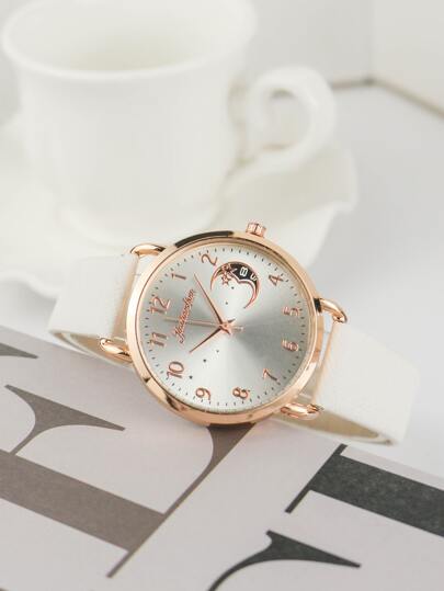 JUXIAOSHOU Round Pointer Quartz Horloge view 3