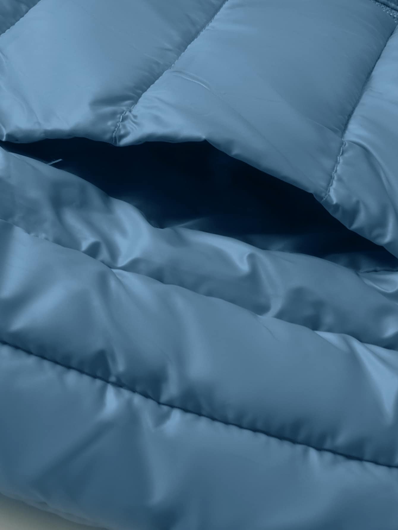 SOLOCOTE Tween Boy 拉链轻质加厚连帽加厚外套 - 霧霾藍 - 查看 6