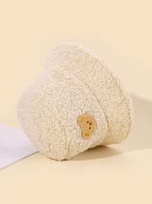 卡通小熊貼布漁夫帽