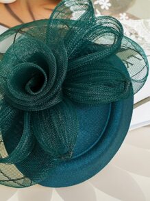 Lưới Lưới & Kẹp Tóc Trang Trí Mũ - Màu xanh lá cây đậm - Xem 5